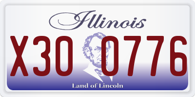 IL license plate X300776