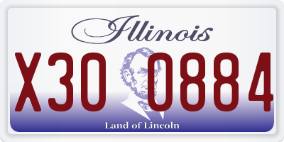 IL license plate X300884