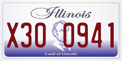 IL license plate X300941