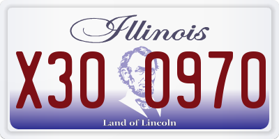 IL license plate X300970