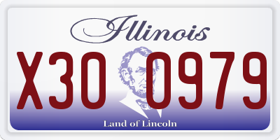 IL license plate X300979