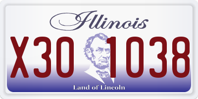 IL license plate X301038