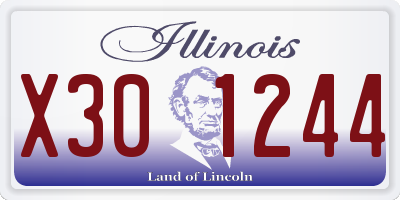 IL license plate X301244