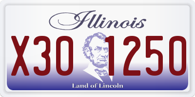 IL license plate X301250