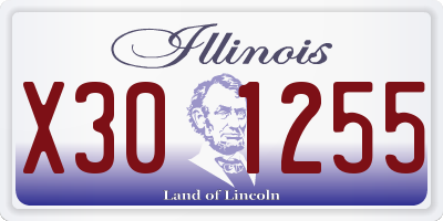 IL license plate X301255