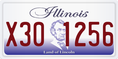IL license plate X301256