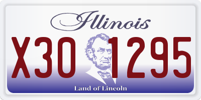 IL license plate X301295