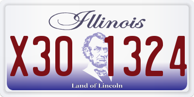 IL license plate X301324