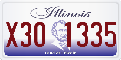 IL license plate X301335