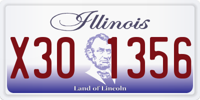 IL license plate X301356