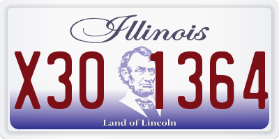IL license plate X301364