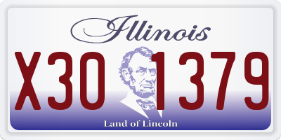IL license plate X301379