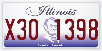 IL license plate X301398
