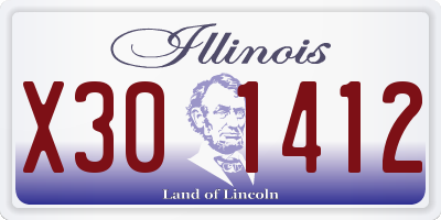 IL license plate X301412