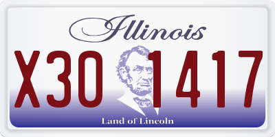 IL license plate X301417