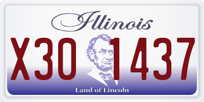 IL license plate X301437