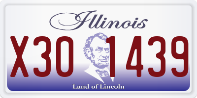 IL license plate X301439