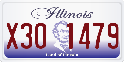 IL license plate X301479