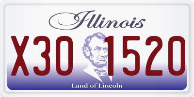 IL license plate X301520