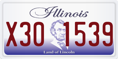 IL license plate X301539