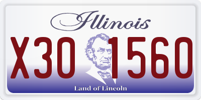 IL license plate X301560