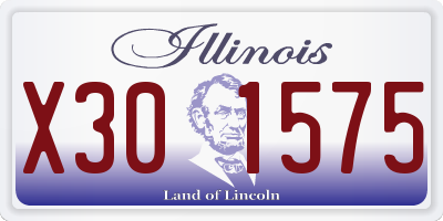 IL license plate X301575