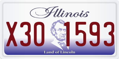 IL license plate X301593