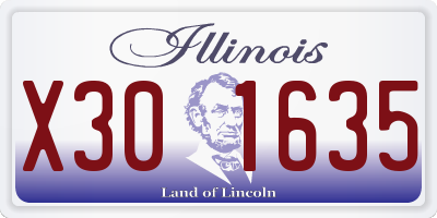 IL license plate X301635