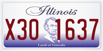 IL license plate X301637