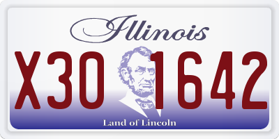 IL license plate X301642