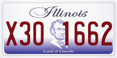 IL license plate X301662