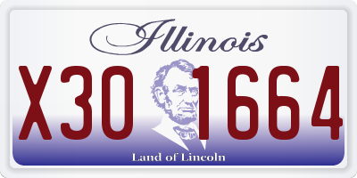 IL license plate X301664