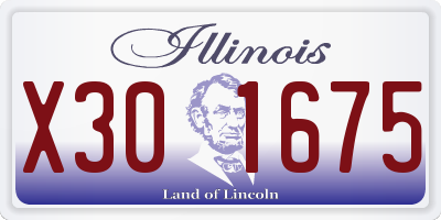 IL license plate X301675