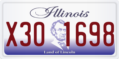 IL license plate X301698