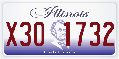 IL license plate X301732