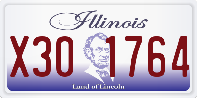 IL license plate X301764