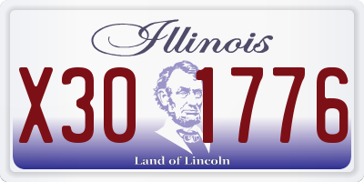 IL license plate X301776