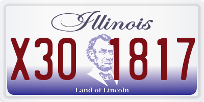 IL license plate X301817