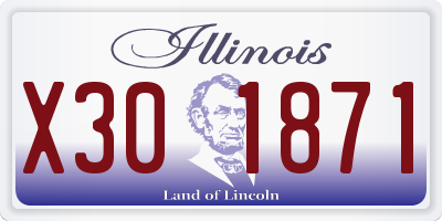 IL license plate X301871