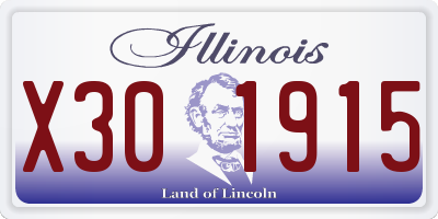 IL license plate X301915