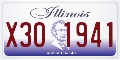 IL license plate X301941
