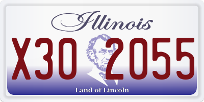 IL license plate X302055