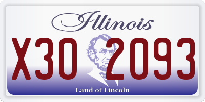 IL license plate X302093