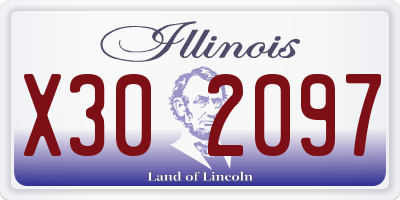 IL license plate X302097