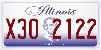 IL license plate X302122