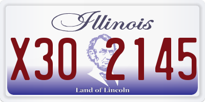 IL license plate X302145