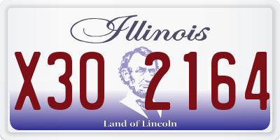 IL license plate X302164