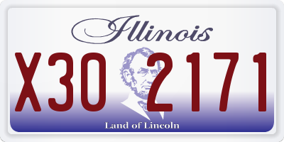 IL license plate X302171