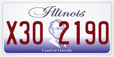 IL license plate X302190