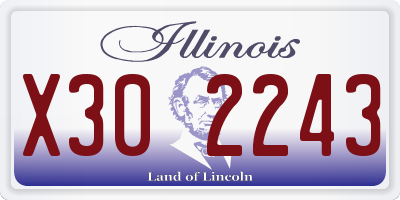 IL license plate X302243